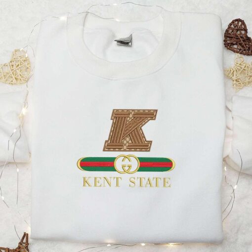 Kent State Golden Flashes x Gucci Embroidered Shirt NCAA Sports Embroidered Hoodie Best Gift Idea