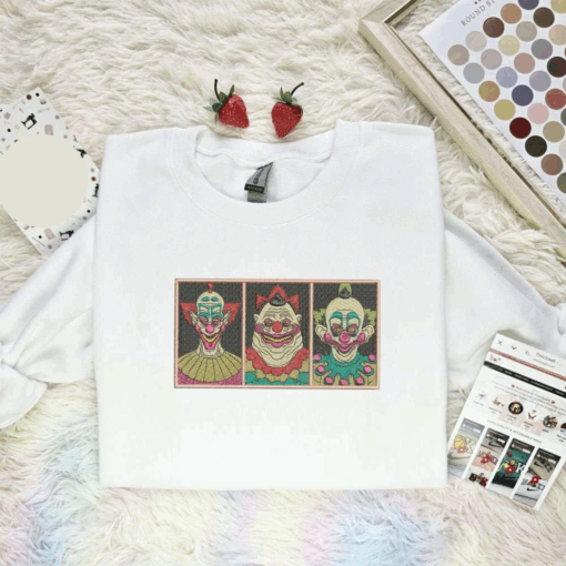 Killer Klowns From Outer Space Horror Movie Embroidered Shirt, Best Gift For Fans