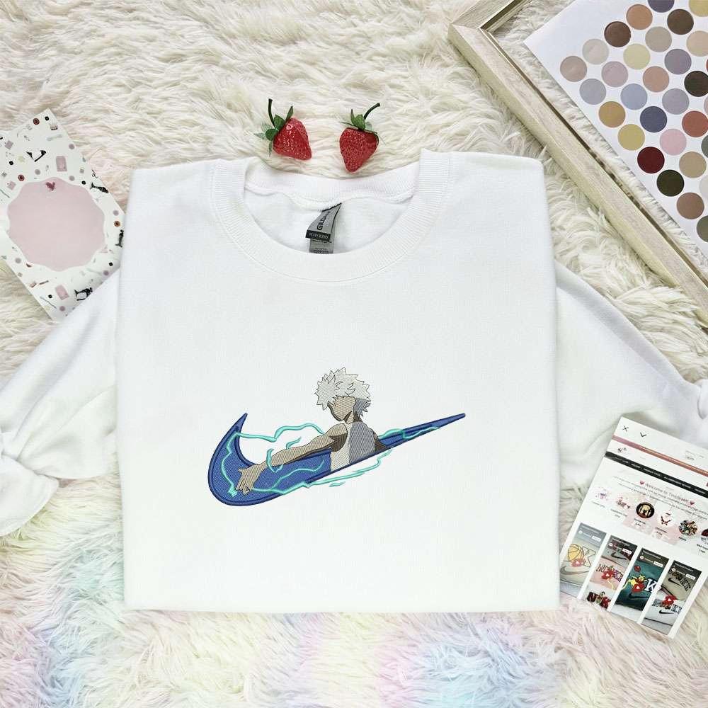 Killua Lightning Power Embroidered Shirt Hunter X Hunter Anime Embroidered Hoodie 1 , Anime Embroidered T-shirt Sweatshirt Hoodie, Inspired Anime Movie, Best Gift for Anime Fans