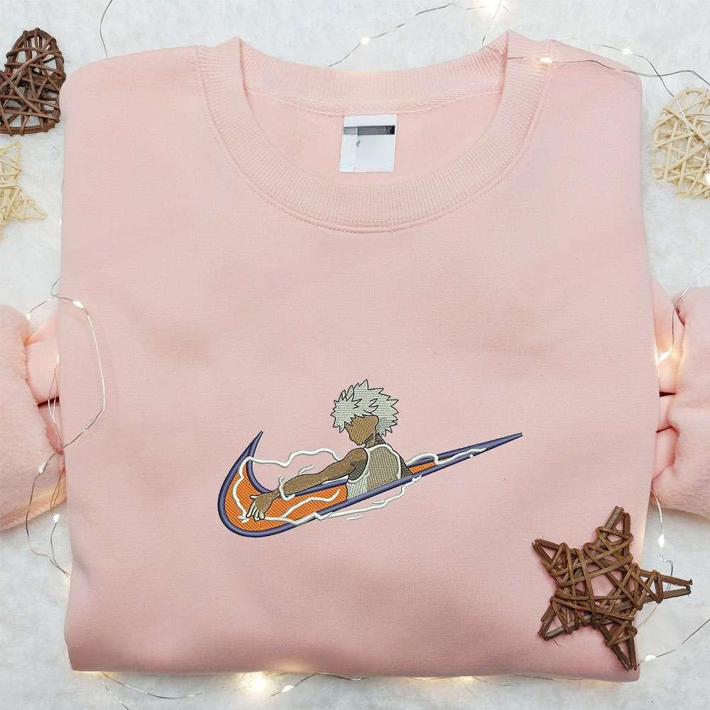 Killua Zoldyck Anime Embroidered Shirt 1 , Anime Embroidered T-shirt Sweatshirt Hoodie, Inspired Anime Movie, Best Gift for Anime Fans