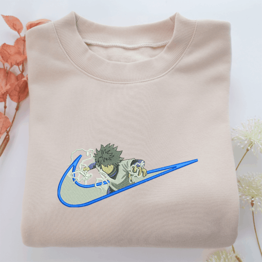 Killua Zoldyck Swoosh v3 Nike Embroidered Sweatshirt, Nike Movie Inspired, Best Gifts Idea For Him Her
