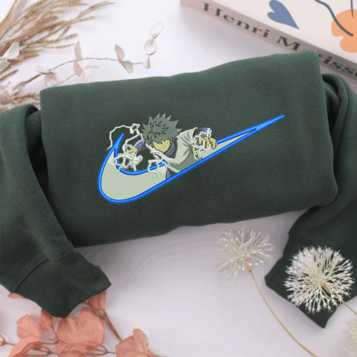Killua Zoldyck Swoosh v3 Nike Embroidered Sweatshirt, Nike Movie Inspired, Best Gifts Idea For Him Her - Image 3