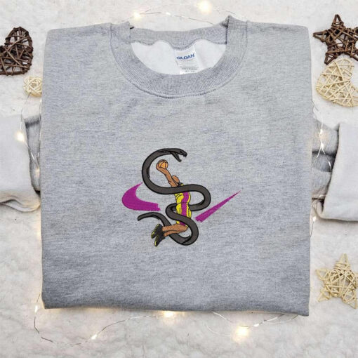 Kobe Bryant Snake x Swoosh Embroidered Sweatshirt Los Angeles Lakers NBA Embroidered Shirt Nike Inspir