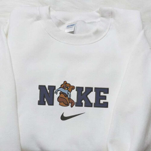 Koda Brother Bear x Nike Swoosh Embroidered Shirt Disney Characters Embroidered Hoo