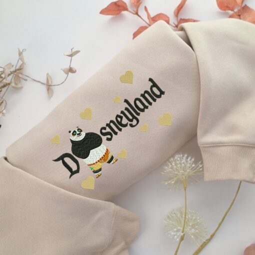 Kung Fu Panda Disneyland Embroidery, Disneyland Embroidered Sweatshirt, Movie Disney Inspired, Best Gifts Idea For Him Her