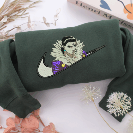 Kuroro Lucifer Swoosh Nike Embroidered Sweatshirt, Nike Movie Inspired, Best Gifts Idea For Him Her - Image 3