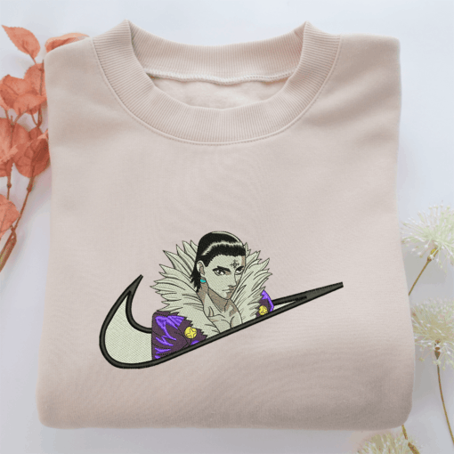 Kuroro Lucifer Swoosh Nike Embroidered Sweatshirt, Nike Movie Inspired, Best Gifts Idea For Him Her