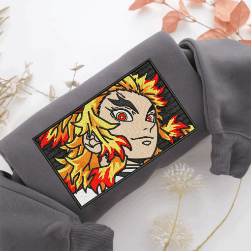 Kyojuro Rengoku Nike Embroidered Sweatshirt, Nike Movie Inspired, Best Gifts Idea For Him Her - Image 4