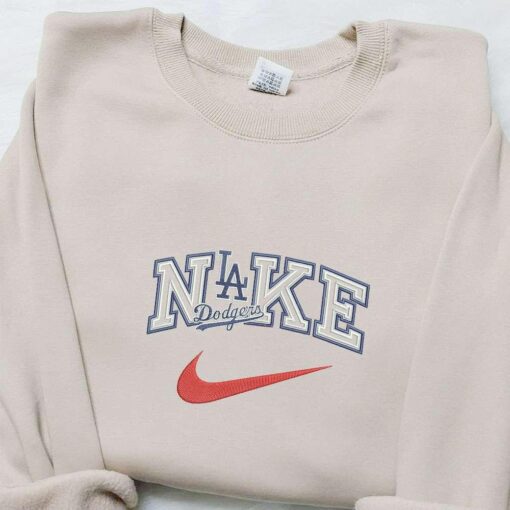 LA Dodgers x Nike Embroidered Shirt Sports Embroidered Hoodie Best Gifts For Family 1