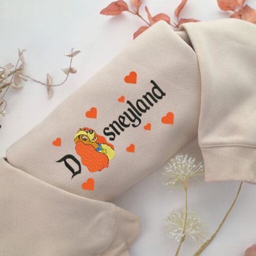 Lady Disneyland Embroidery, Disneyland Embroidered Sweatshirt, Movie Disney Inspired, Best Gifts Idea For Him Her