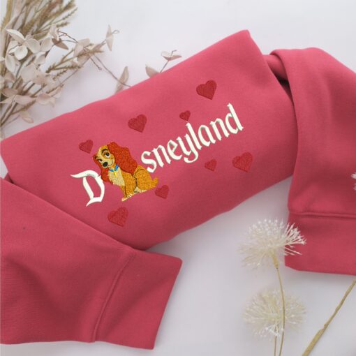 Lady Dog Disneyland Embroidery, Disneyland Embroidered Sweatshirt, Movie Disney Inspired, Best Gifts Idea For Him Her - Image 4