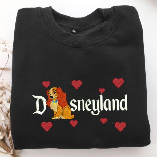 Lady Dog Disneyland Embroidery, Disneyland Embroidered Sweatshirt, Movie Disney Inspired, Best Gifts Idea For Him Her - Image 5
