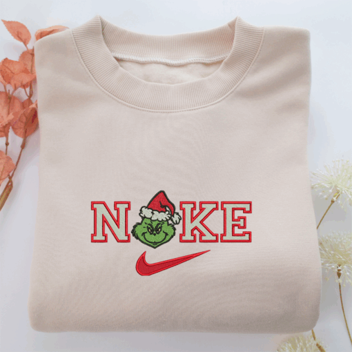 Lady Grinch Nike Nike Embroidered Sweatshirt, Nike Movie Inspired, Best Gifts Idea For Him Her