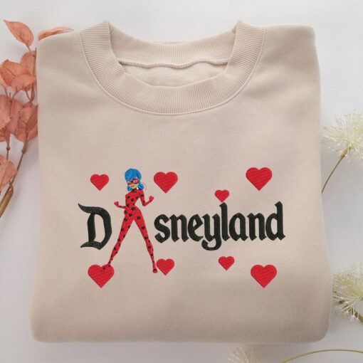 Ladybug Disneyland Embroidery, Disneyland Embroidered Sweatshirt, Movie Disney Inspired, Best Gifts Idea For Him Her