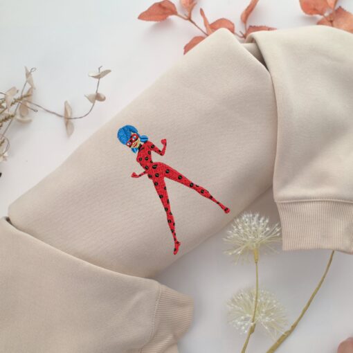 Ladybug Embroidery, Disneyland Embroidered Sweatshirt, Movie Disney Inspired, Best Gifts Idea For Him Her