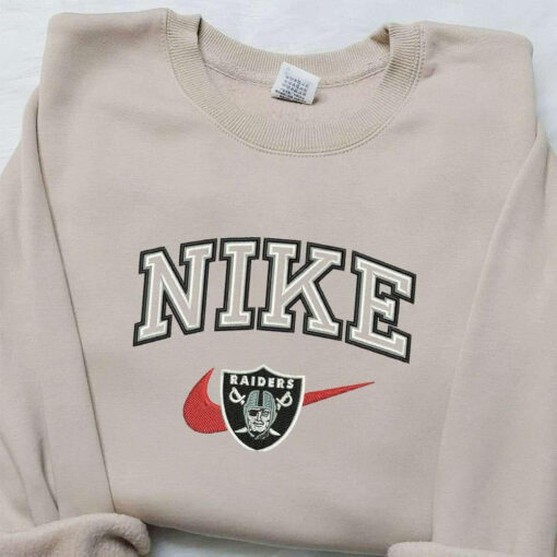 Las Vegas Raiders x Nike Embroidered Sweatshirt NBA Sport Embroidered Shirt Nike Inspired Embroidered Shirt