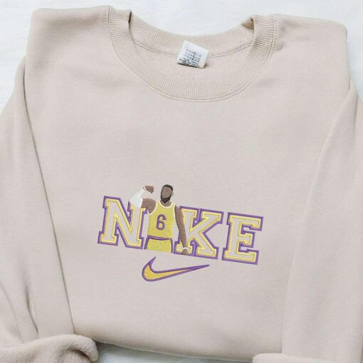 LeBron James x Nike Embroidered Shirt NBA Sports Embroidered Hoodie Celebrity Embroidered Shirt