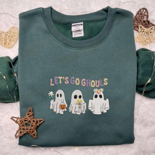Lets Go Ghouls Ghost Halloween Embroidered Shirt Best Gift Ideas For Family