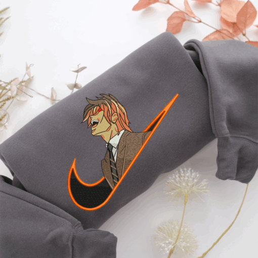 Light Yagami Swoosh Nike Embroidered Sweatshirt, Nike Movie Inspired, Best Gifts Idea For Him Her - Image 4