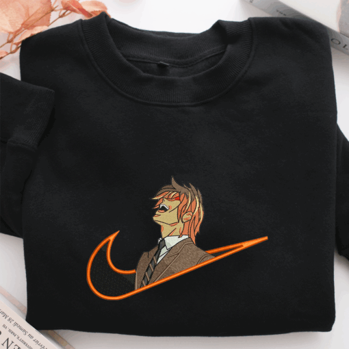 Light Yagami Swoosh Nike Embroidered Sweatshirt, Nike Movie Inspired, Best Gifts Idea For Him Her - Image 2