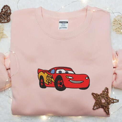 Lightning McQueen Cars Disney Characters Embroidered Shirt  Inspired Movie Best Gift Idea For Family