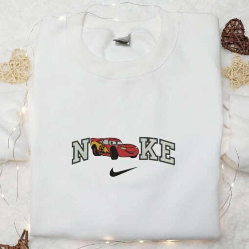 Lightning McQueen Cars x Nike Embroidered Sweatshirt Disney Inspired Movie Best Gift Idea For Family