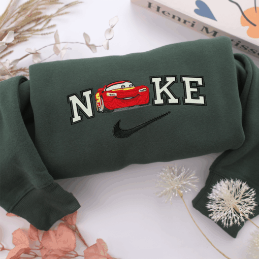 Lightning McQueen Nike Embroidered Sweatshirt, Nike Movie Inspired, Best Gifts Idea For Him Her - Image 3
