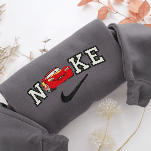 Lightning McQueen Nike Embroidered Sweatshirt, Nike Movie Inspired, Best Gifts Idea For Him Her - Image 4