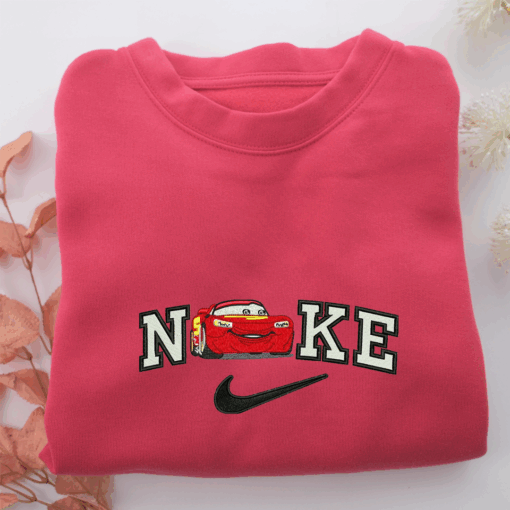 Lightning McQueen Nike Embroidered Sweatshirt, Nike Movie Inspired, Best Gifts Idea For Him Her - Image 5