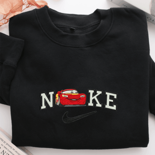 Lightning McQueen Nike Embroidered Sweatshirt, Nike Movie Inspired, Best Gifts Idea For Him Her - Image 2