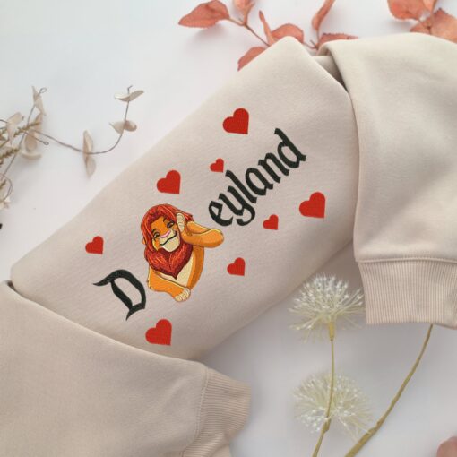 Lion King Disneyland Embroidery, Disneyland Embroidered Sweatshirt, Movie Disney Inspired, Best Gifts Idea For Him Her