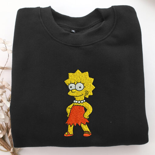 Lisa Simpson Embroidery, Disneyland Embroidered Sweatshirt, Movie Disney Inspired, Best Gifts Idea For Him Her - Image 5