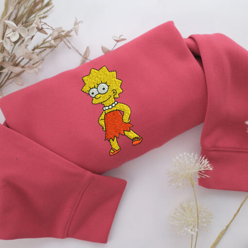 Lisa Simpson Embroidery, Disneyland Embroidered Sweatshirt, Movie Disney Inspired, Best Gifts Idea For Him Her - Image 4