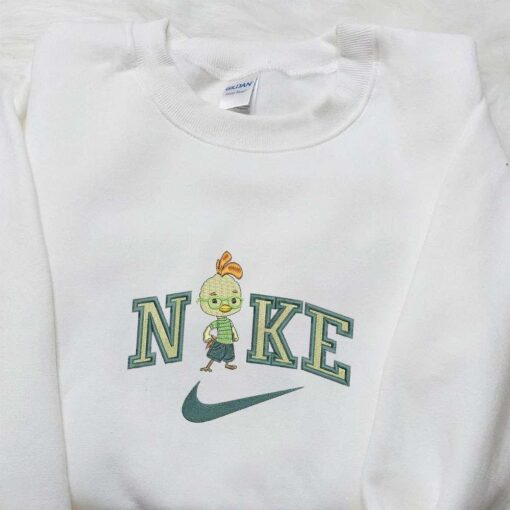 Little Chicken x Nike Cartoon Embroidered Shirt Disney Characters Embroidered Shirt Nike Inspired Embroidered Shirt