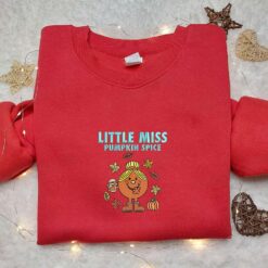 Little Miss Pumpkin Spice Embroidered Sweatshirt Thanksgiving Embroidered Sweatshirt Best Thanksgiving Gift Ideas