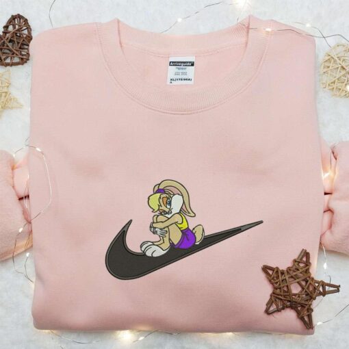 Lola Bunny x Nike Swoosh Embroidered Shirt Disney Looney Tunes Embroidered Hoodie Cartoon Embroidered Sweatshirt