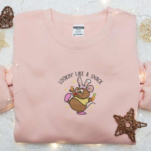 Lookin Like A Snack Gus Gus Embroidered Shirt Disney Characters Embroidered Hoodie Best Cartoon Gift Idea