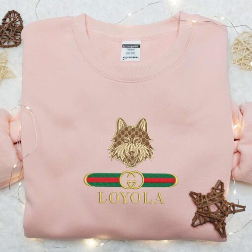 Loyola Chicago Ramblers x Gucci Embroidered Shirt NCAA Sports Embroidered Hoodie Best Gift Idea
