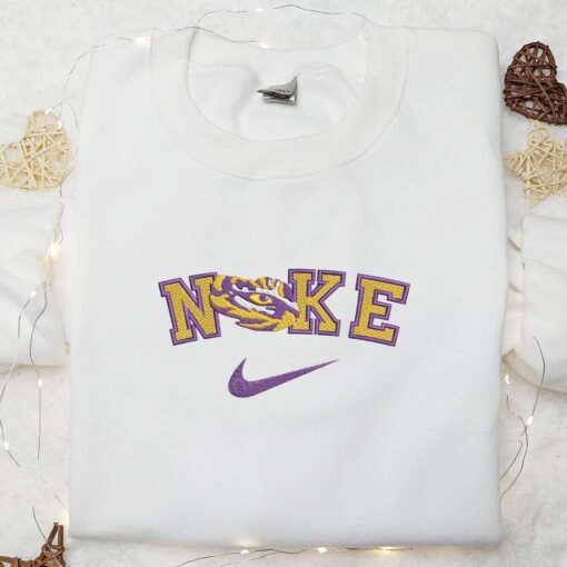 LSU Tigers x Nike Embroidered Shirt NCAA Sports Embroidered Hoodie Best Gift Idea