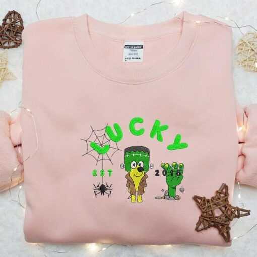 Lucky Halloween Embroidered Hoodie The Bluey Halloween Embroidered T shirt Best Halloween Gift Ideas