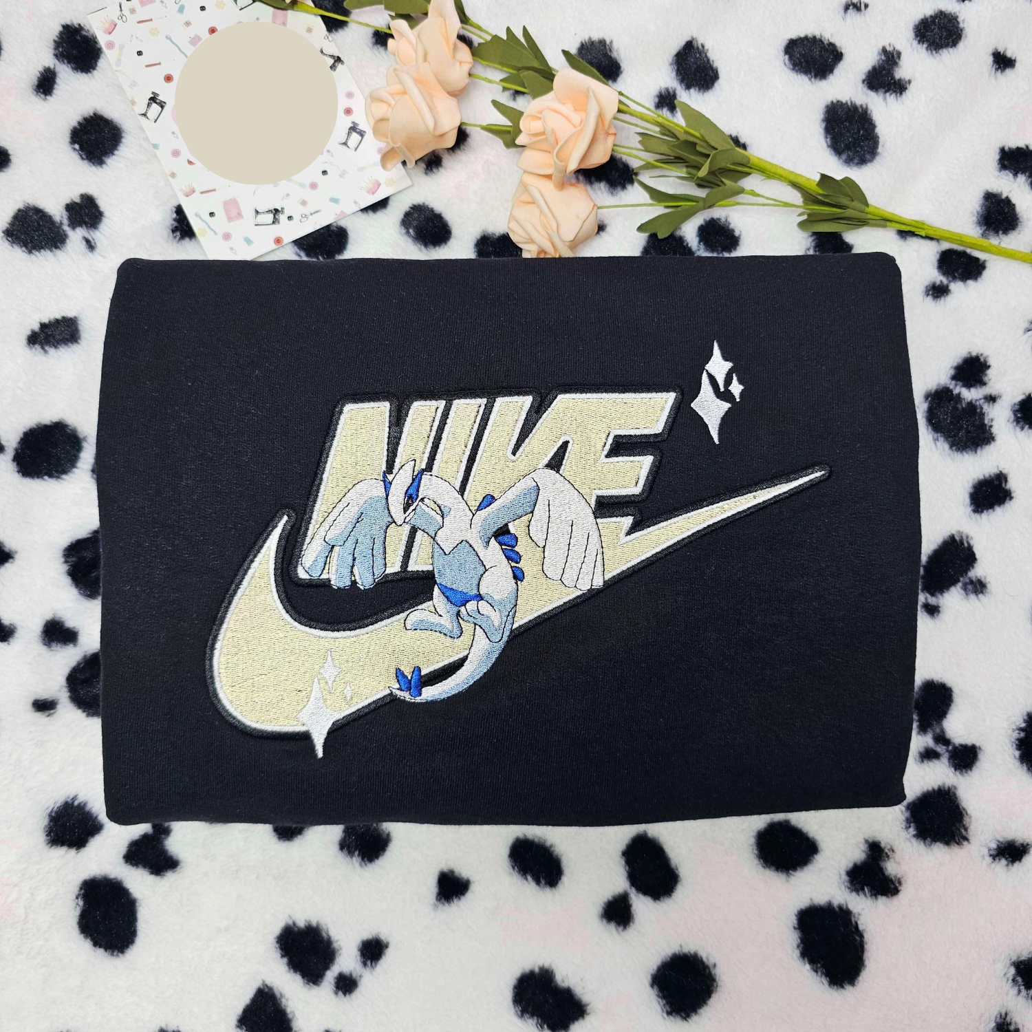 Lugia Flying Pokemon Anime Embroidered Shirt, Inspired Anime Movie, Best Gift for Anime Fans