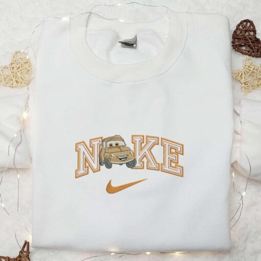 Luigi x Nike Embroidered Shirt Disney Cars Embroidered Hoodie Best Gift Ideas