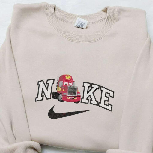 Mack Truck x Nike Cartoon Embroidered Sweatshirt Disney Characters Embroidered T shirt Best Gift Ideas for Family