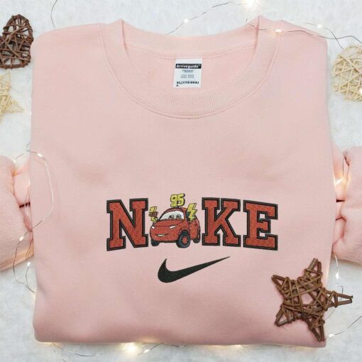 Maddy McGear x Nike Cartoon Embroidered Shirt Pixar Cars Embroidered Shirt Nike Inspired Embroidered Shirt