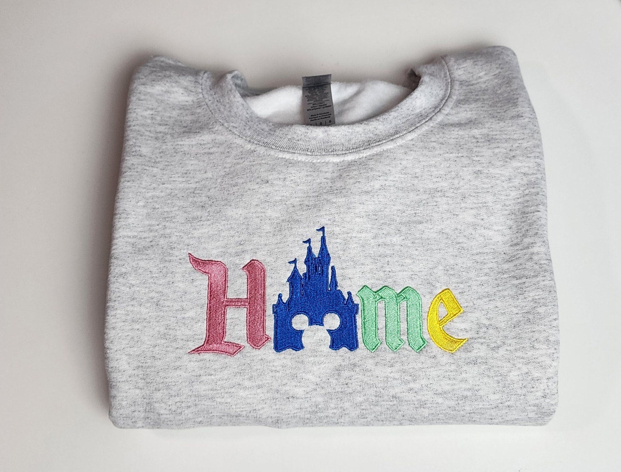 Magic Castle Embroidered Sweatshirt, Magic Kingdom, Magical World Vintage Sweatshirt