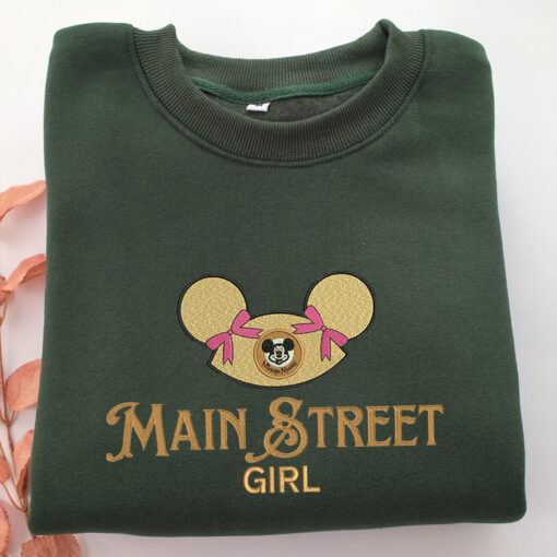 Main Street Girl Embroidery, Disneyland Embroidered Sweatshirt, Movie Disney Inspired, Best Gifts Idea For Him Her - Image 3