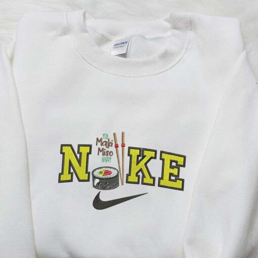 Maki Miso x Nike Embroidered Shirt Favorite Food Embroidered Shirt Nike Inspired Embroidered Shirt