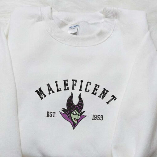Maleficent Est 959 Embroidered Hoodie Disney Halloween Embroidered Sweatshirt Best Gifts for Halloween Lovers