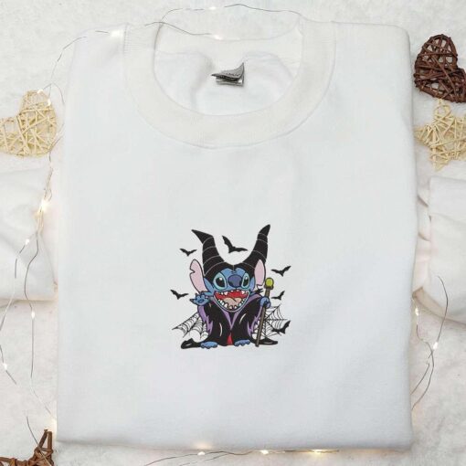 Maleficent Stitch Embroidered Hoodie Lilo And Stitch Disney Embroidered Hoodie Best Gift Ideas