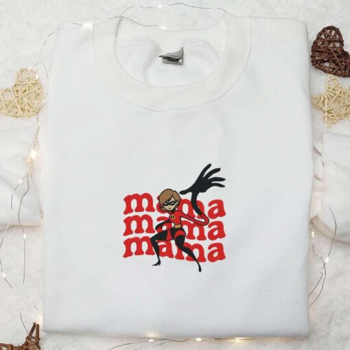 Mama Elastic Girl Embroidered Shirt Disney The Incredibles Embroidered Hoodie Mothers Day Gift Idea
